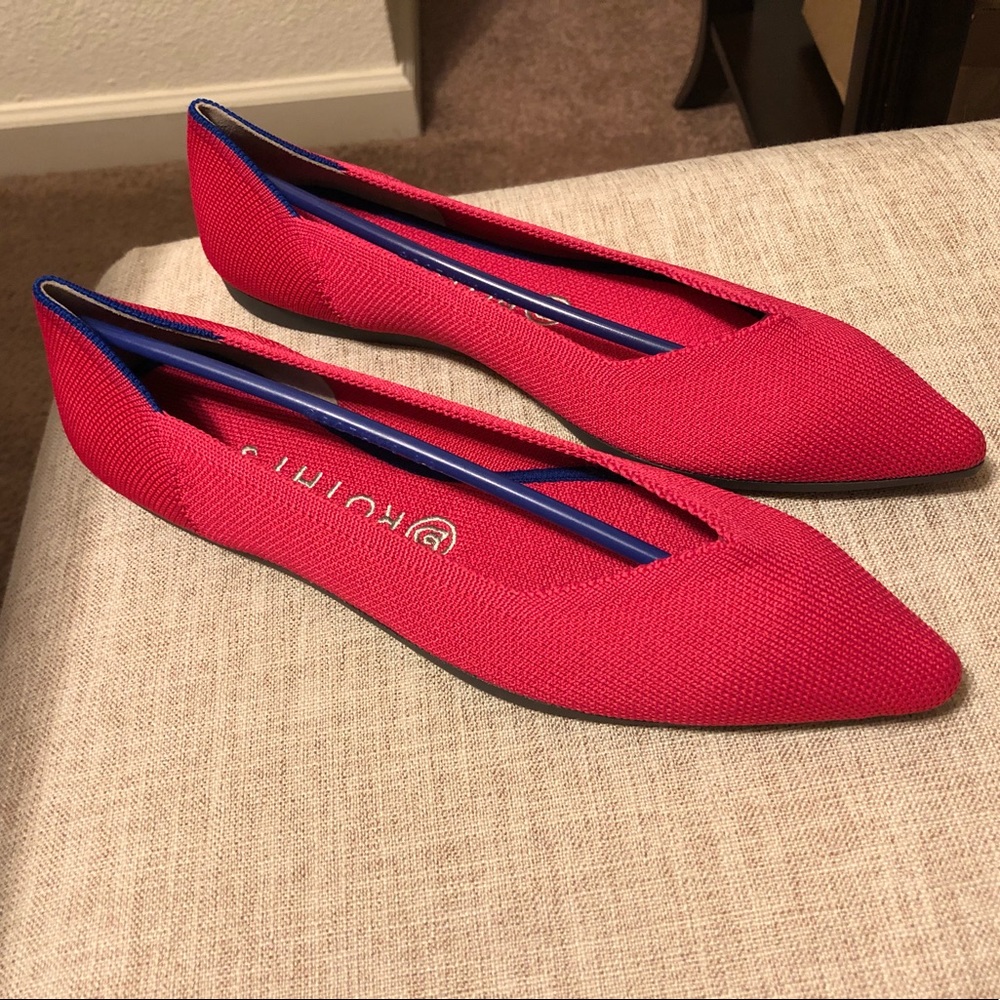 Hot Pink Rothys Points, Sz 9.
